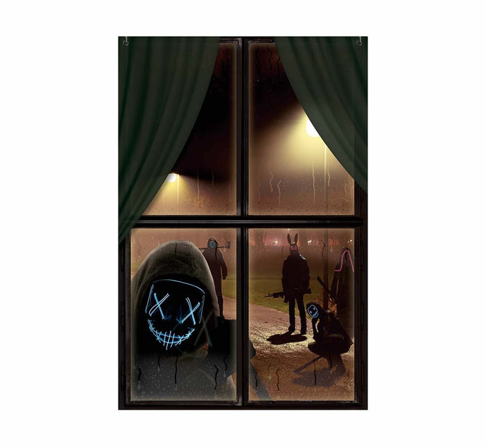 Halloween Raamdecoratie Horror Maskers