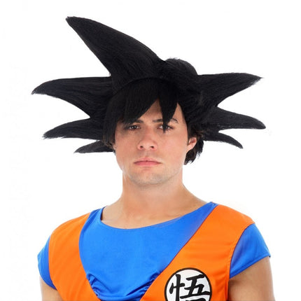 Goku Saiyan Pruik Zwart Dragon Ball Z