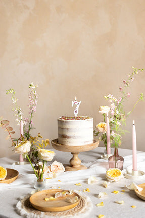 7 Jaar Kaars Bloemblaadjes 8cm