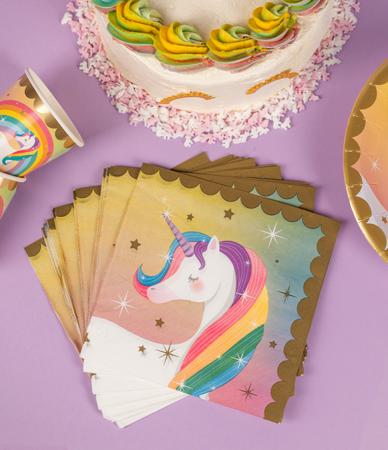 Unicorn Servetten 16cm 16st