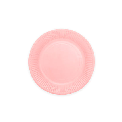 Roze Borden Papier 18cm 8st