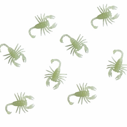 Tafeldecoratie Schorpioenen Glow In Teh Dark 6cm 8st