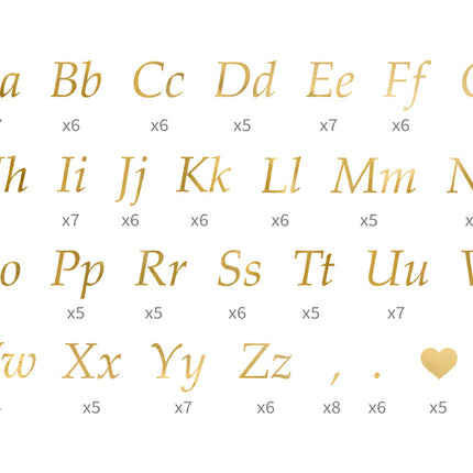Letter Stickers Goud