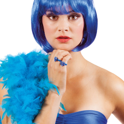 Blauwe Pruik Boblijn