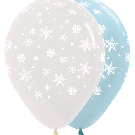 Ballonnen Snowflake Mix 30cm 25st