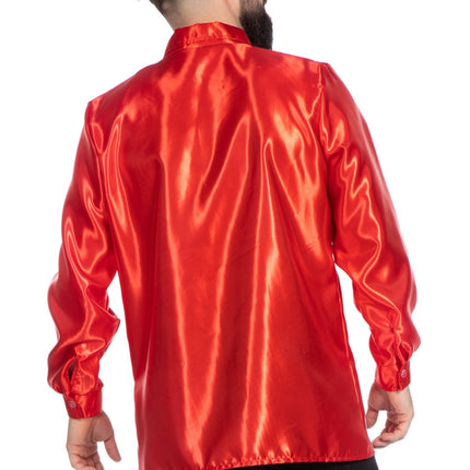 Disco Blouse Ruches Rood