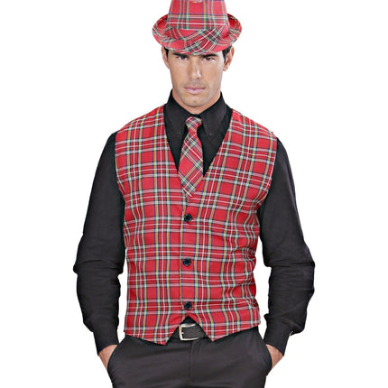 Rode Stropdas Geruit