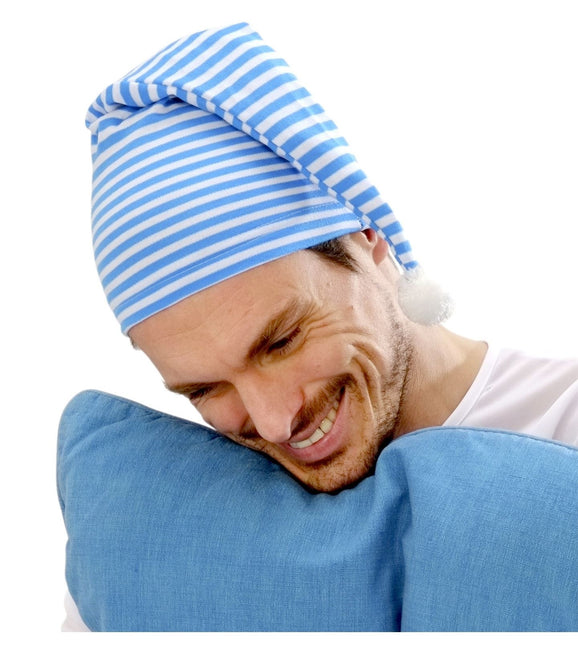 Blauw Witte Slaapmuts