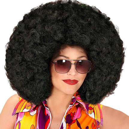 Zwarte Pruik Maxi Afro