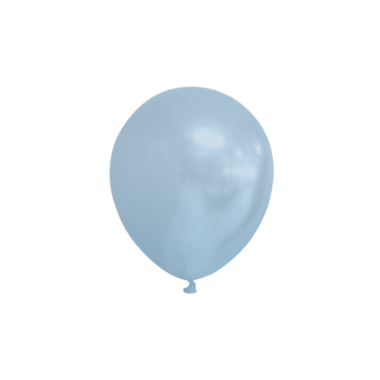 Lichtblauwe Ballonnen Metallic 13cm 100st
