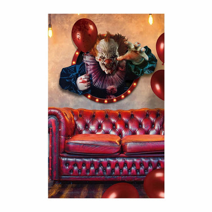 Halloween Muursticker Clown 80cm