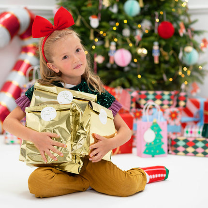 Uitdeelzakjes Goud 28cm 3st