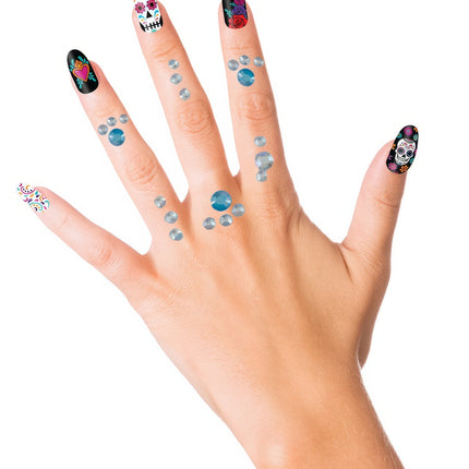 Gezicht Stickers Blauw