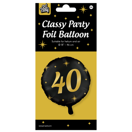 Helium Ballon 40 Jaar Leeg 30cm