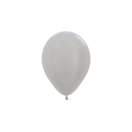 Ballonnen Pearl Silver 12cm 50st