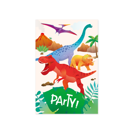 Dino Uitnodigingen 6st