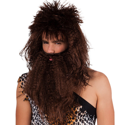 Bruine Pruik Holbewoner Met Baard