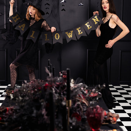 Oranje Halloween Letterslinger 1,75m