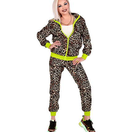 Neon 80S Trainingspak Fout Luipaard