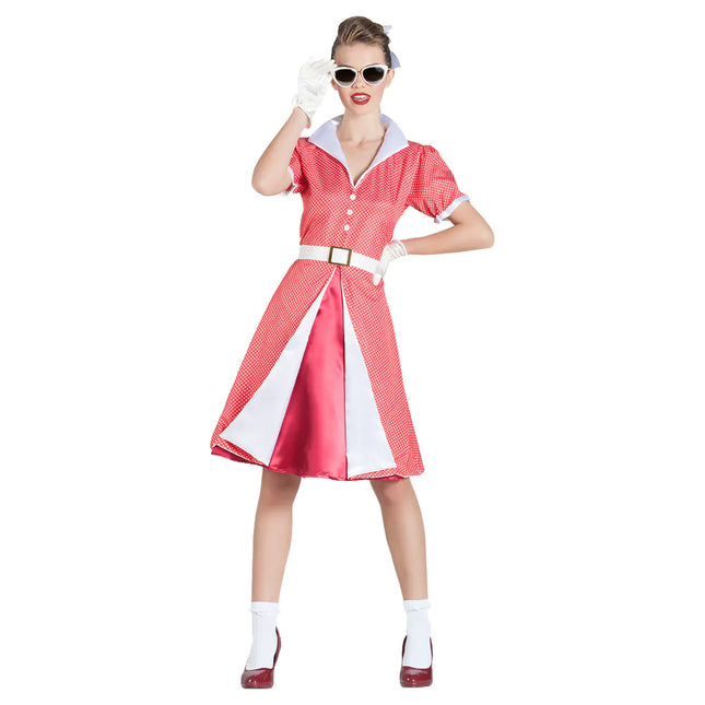 Rock N Roll 50S Jurk Roze Dames