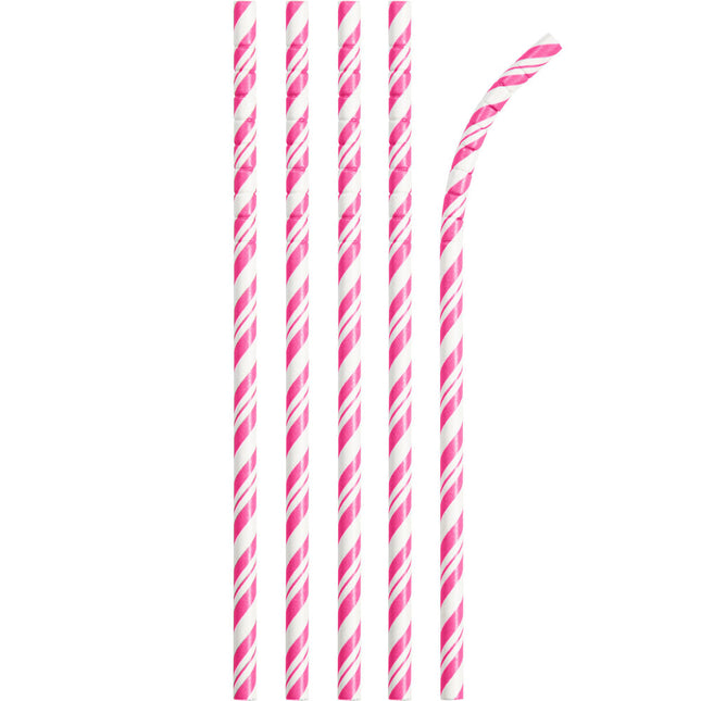 Roze Rietjes Gestreept 24st