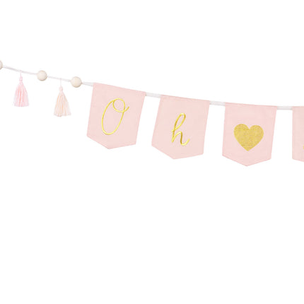 Roze Banner Oh Baby 2,5m