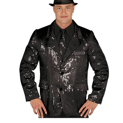 Zwarte Colbert Glitter