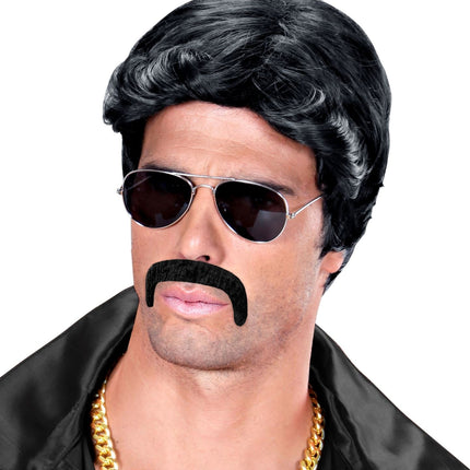 Zwarte Nep Snor Macho