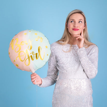 Helium Ballon Boy Or Girl Leeg 35cm