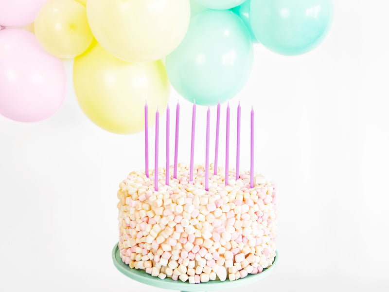 Lila Kaarsen 14cm 12st