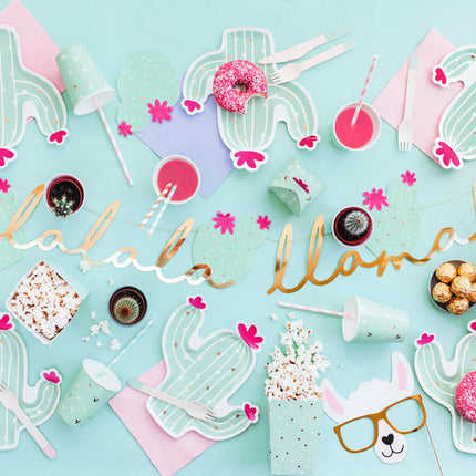 Popcorn Bakjes Mint Groen 12,5cm 6st