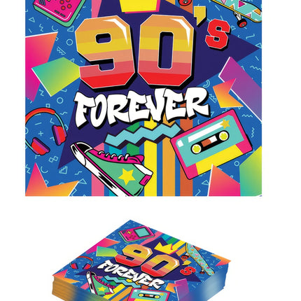 Jaren 90 Servetten 33cm 12st