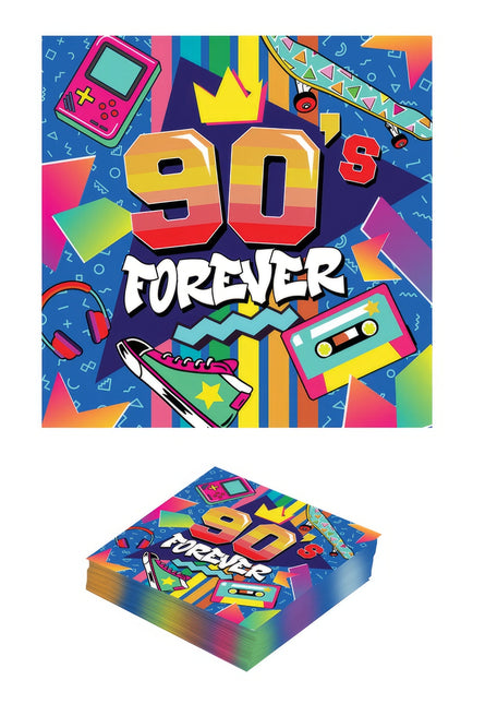 Jaren 90 Servetten 33cm 12st