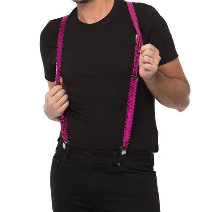 Bretels Pailletten Fuchsia