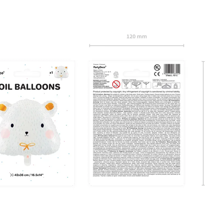Helium Ballon Ijsbeer Leeg 51cm