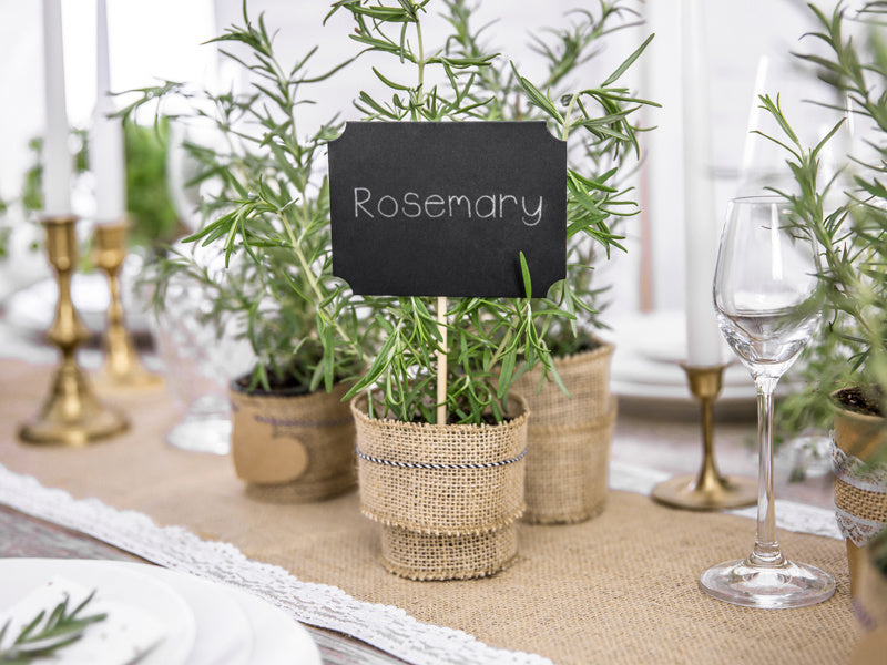 Taartoppers Schrijfbaar Zwart 11cm 4st