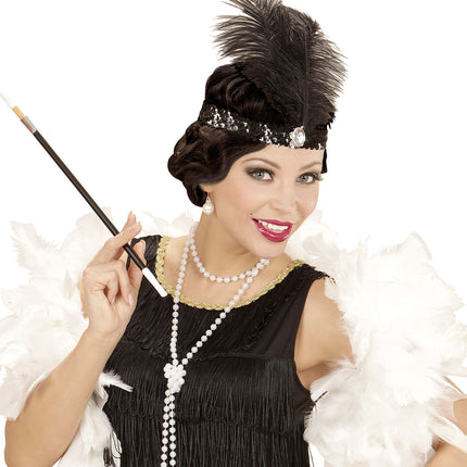 Zwarte Hoofdband Met Veer