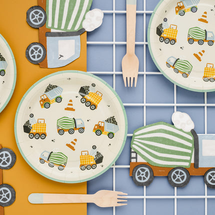 Borden Bouwvoertuigen 18cm 6st