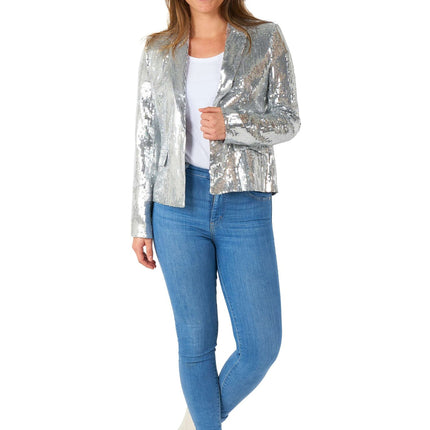 Paillet Zilver Blazer Dames Suitmeister
