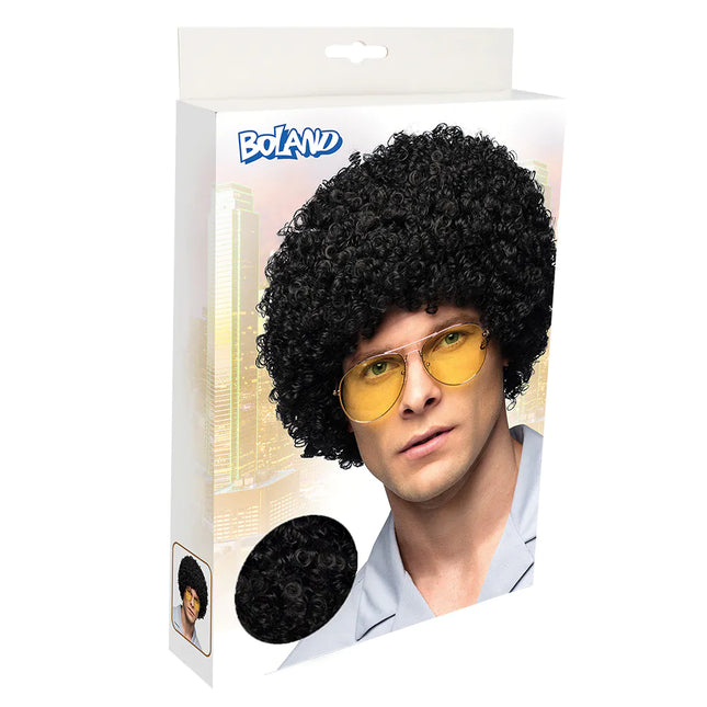 Zwarte Pruik Krullen