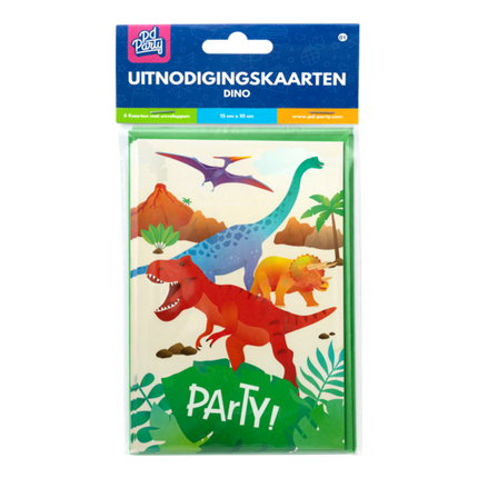 Dino Uitnodigingen 6st
