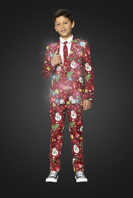 Rood Pak Kerstmis Met Licht Kind