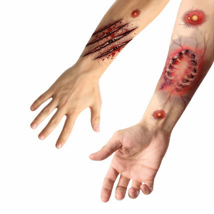 Halloween Nep Tattoos Wonden