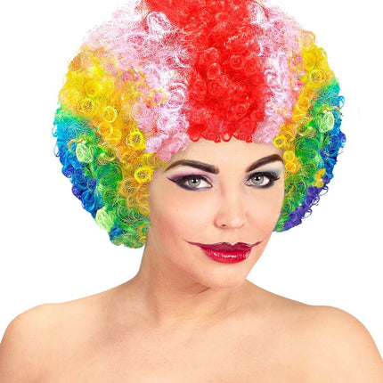 Gekleurde Pruik Clown