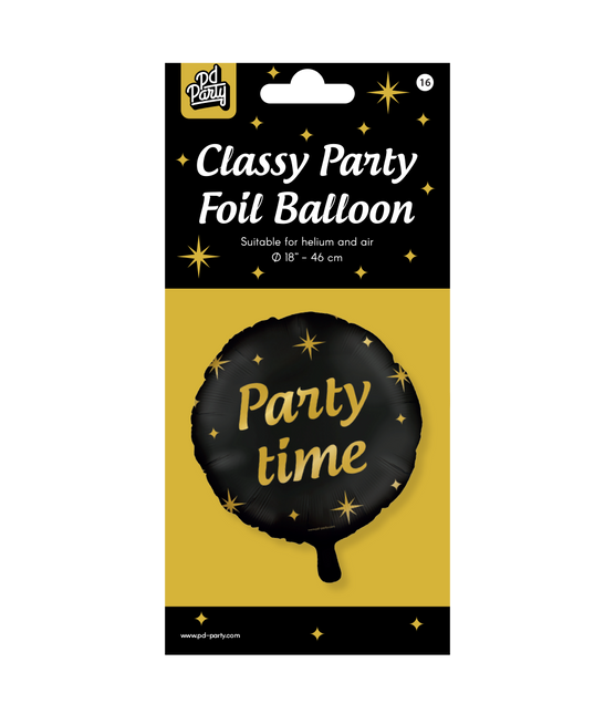 Helium Ballon Party Time Leeg 30cm