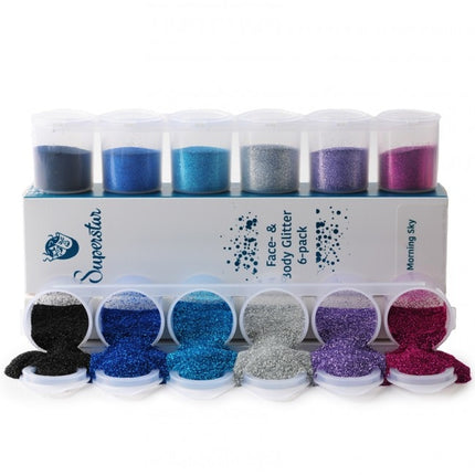 Gekleurde Glitters 6st