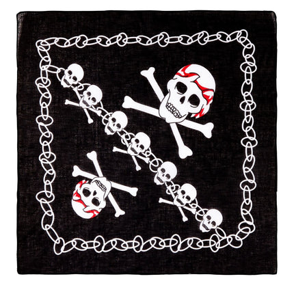 Zwart Witte Piraten Bandana