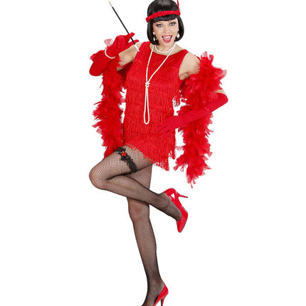 Zwarte Kousenband Met Rood Diamanten Hartje