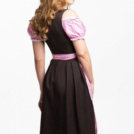 Dirndl Jurk Oktoberfest Lang Roze