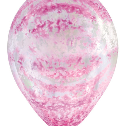 Ballonnen Graffiti Pink Crystal Clear 30cm 25st